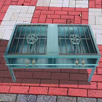 Parrilla Reforzada de Cuatro Quemadores a Gas